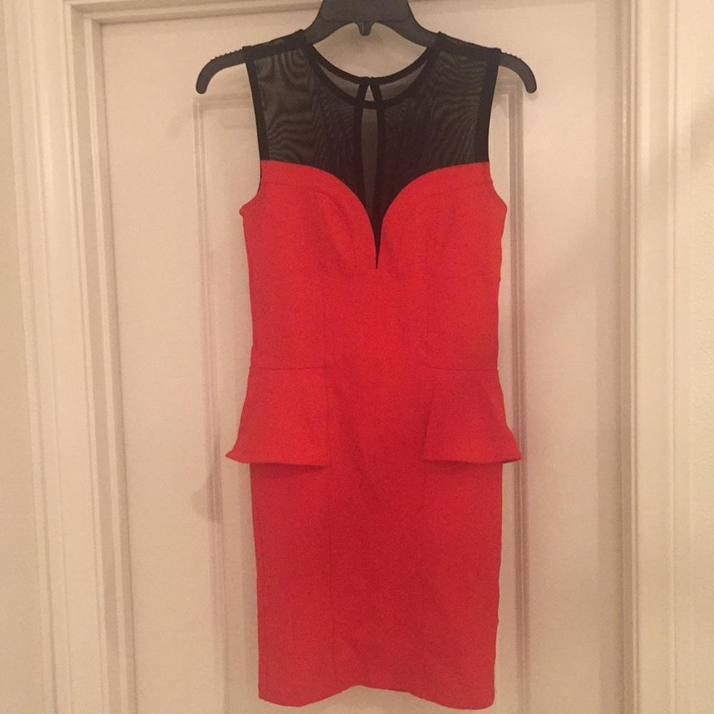 Bebe Little Red and Black Dress